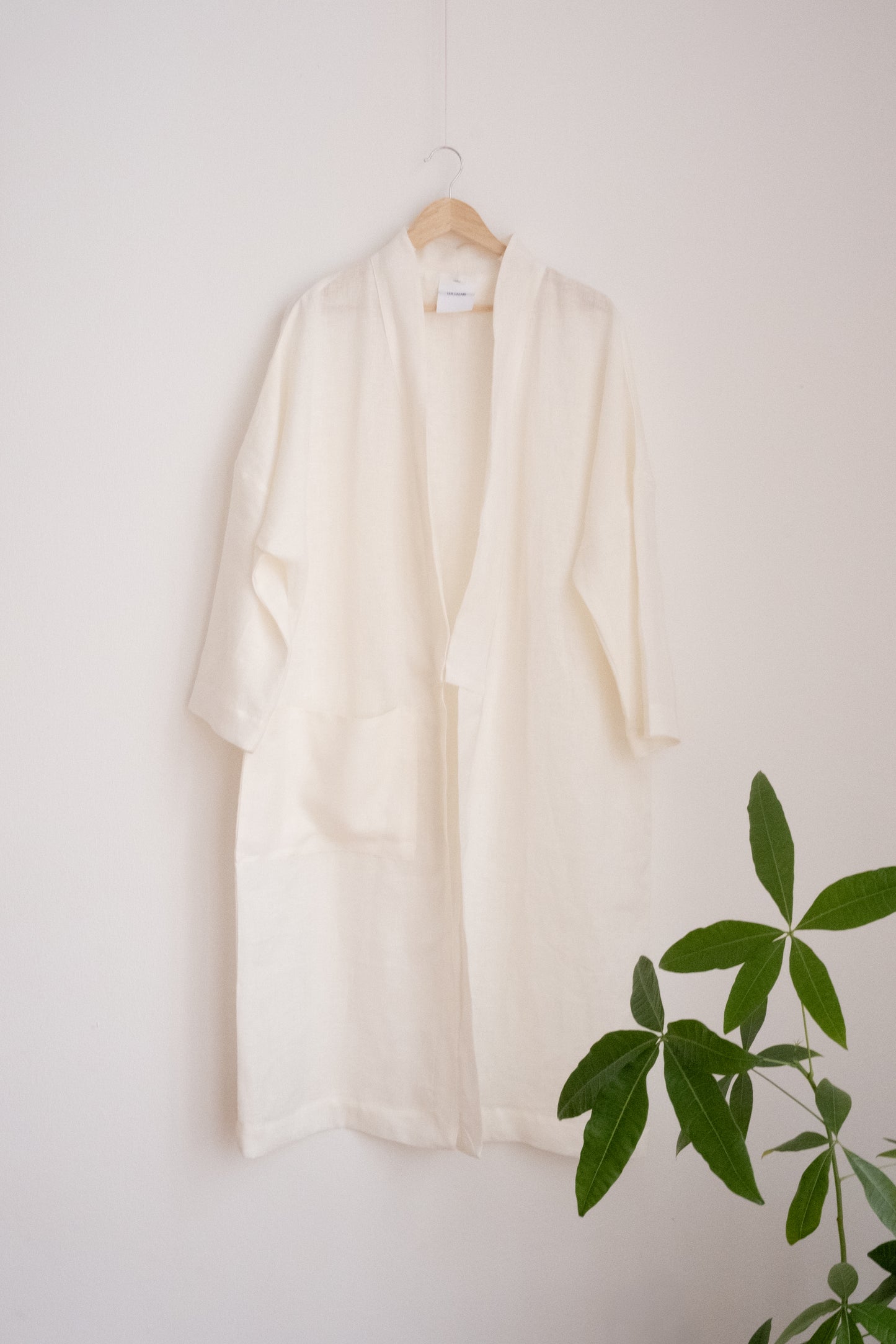 KIMONO ROBE eggshell white