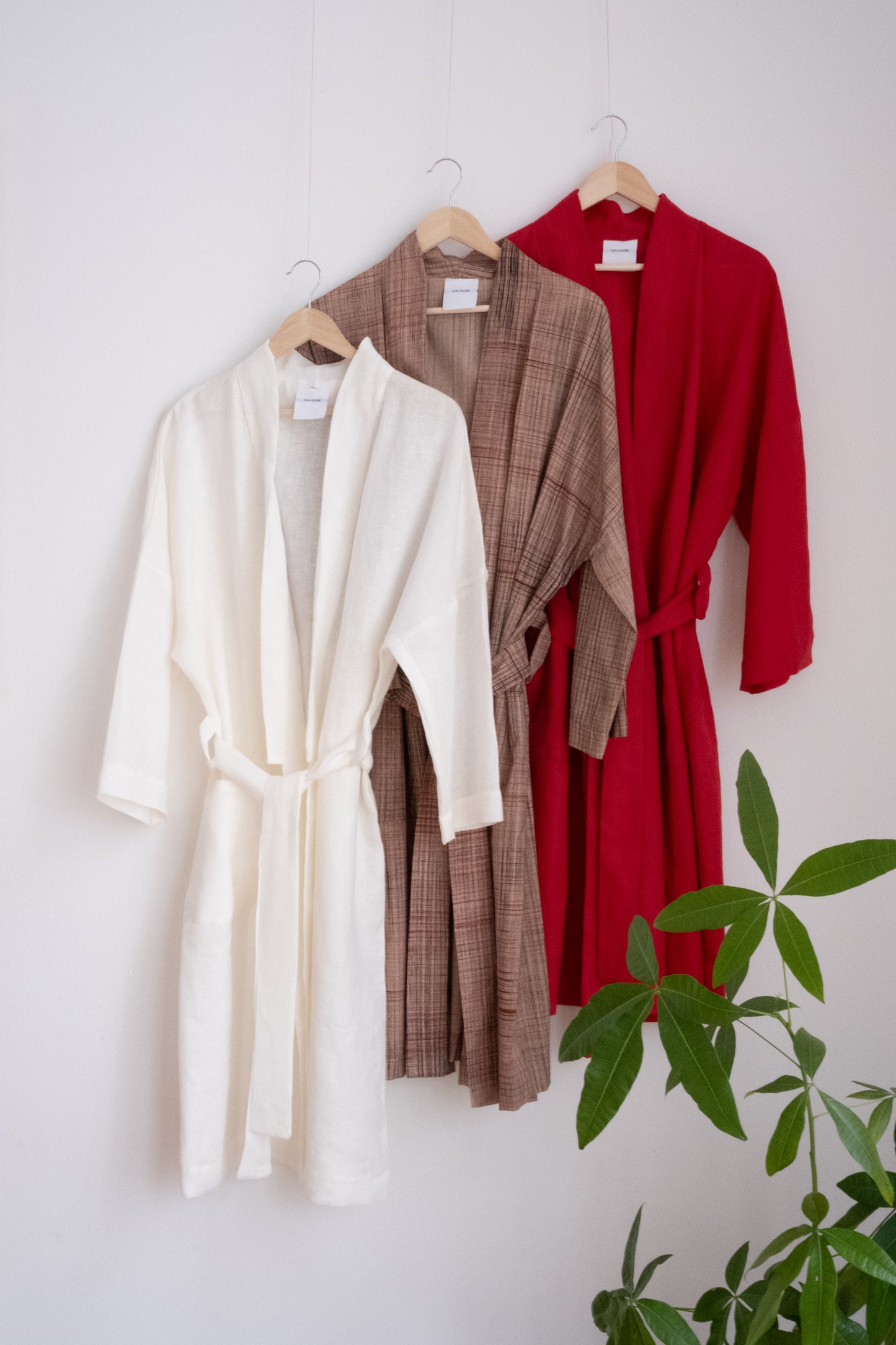 KIMONO ROBE eggshell white
